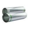 Round Rigid Ducts, 14 in Duct Dia, Galvanized Steel, 24 ga GA, 60" L