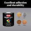 Krylon ColorMaxx Gloss Interior-Exterior Wall Paint, Pewter Gray, 1 Qt. K05644007 783643