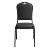 National Public Seating Stack Chair,Black Fabric,Black Frame 9360-BT