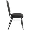 National Public Seating Stack Chair,Black Fabric,Black Frame 9360-BT