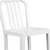 Flash Furniture 30" High White Metal Barstool with Slat Back CH-61200-30-WH-GG