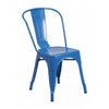 Contemporary Chair, Blue Back, 18 in W 20" L 33" H