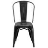 Contemporary Stackable Chair, Black Back, 17-3-4 in W 20" L 33-1-2" H  ET-3534-BK-GG