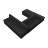 6 pcs. Living Room Set, 25-1/4" to 77" x 27", Upholstery Color: Black