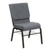Flash Furniture Fabric Church Chair,Gray XU-CH-60096-BEIJING-GY-BAS-GG