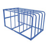Starter Vertical Sheet Storage Rack, 84 in D, 50 in W, 4 Shelves, Blue