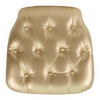 Hard Gold Tufted Vinyl Chiavari Chair Cushion, PK20