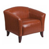 Hercules Imperial Chair, 33-1/2 in W 31" L 29" H, Sloping, Leather Seat
