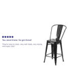 Flash Furniture 24" High Black Metal Counter Height Stool CH-31320-24GB-BK-GG