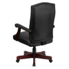 Executive Chair Fixed Arms, 19-1-2" to 23" Height, Metal, Black LeatherSoft  801L-LF0005-BK-LEA-GG