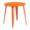 Flash Furniture Round 30" W, 30" L, 29.5" H, Metal Top, Orange CH-51090-29-OR-GG