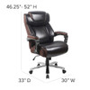 Contemporary Office Chair, Brown Back, 30 in W 33" L 52" H, Padded  GO-2223-BN-GG