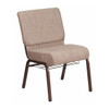 Hercules Church Chair, 21-1/4 in W 25" L 33" H, Fabric Seat
