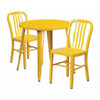 Round 30" W, 30" L, 29.5" H, Metal Top, Yellow