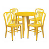 Round 30" W, 30" L, 29.5" H, Metal Top, Yellow