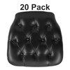 Hard Black Tufted Vinyl Chiavari Chair Cushion, PK20
