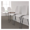 Flash Furniture White Plastic Stack Chair,PK5 5-RUT-288-WHITE-GG
