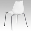 Flash Furniture White Plastic Stack Chair,PK5 5-RUT-288-WHITE-GG