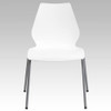 Flash Furniture White Plastic Stack Chair,PK5 5-RUT-288-WHITE-GG