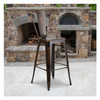 Flash Furniture Distressed Copper Metal Stool,PK4 4-ET-3534-30-COP-GG