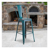 Flash Furniture Distressed Blue-TL Metal Stool,PK4 4-ET-3534-30-KB-GG