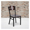 Flash Furniture Bk/Wal 3 Circ Chair-Wood Seat,PK2 2-XU-DG-6Y2B-WAL-MTL-GG
