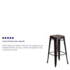 4PK 30"H Backless Distressed Copper Metal Barstool  4-ET-BT3503-30-COP-GG