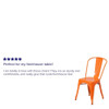 Flash Furniture Orange Metal Indoor-Outdoor Stackable Chair,PK4 4-CH-31230-OR-GG