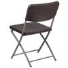 Flash Furniture Brown Rattan Plastic Chair,PK2 2-DAD-YCZ-61-GG