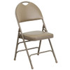 Flash Furniture Beige Vinyl Folding Chair,PK2 2-HA-MC705AV-3-BGE-GG