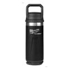 Milwaukee Tool Insulated Bottle,SS,18 oz CAP,Black 48-22-8382B