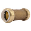 Sharkbite Push-Fit Coupling Fitting, 1 in Tube Size, Brass, Brass UIP3020A