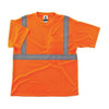 Ergodyne Short Sleeve Hi-Vis Shirt, Polyester Breathable Knit, Orange, L 8289