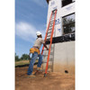 Louisville 28 ft Fiberglass Extension Ladder, 300 lb Load Capacity L-3022-28PT