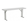 Rectangle Fold Training Table,Wht,18X72, 18" W, 72" L, 29" H, Plastic Top, White