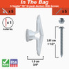 Toggler #8 x 1-1-2 In. Plastic Hollow Wall Anchors (5-Count) 50300 253127