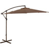 10 Ft. Round Steel Offset Brown Patio Umbrella - PFAS Free 860351 860351