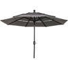 9 Ft. 3-Tier Tilt/Crank Smoke Gray Patio Umbrella - PFAS Free 866710