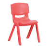 Red Plastic Stackable School Chair with 15.5" Seat Height, PK5
