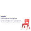 Red Plastic Stackable School Chair with 15.5" Seat Height, PK5  5-YU-YCX-005-RED-GG