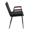 Flash Furniture Stack Armchair,Blk Frame Fnsh,Blk Vinyl XU-60154-BK-VYL-GG