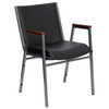 Flash Furniture Stack Armchair,Blk Frame Fnsh,Blk Vinyl XU-60154-BK-VYL-GG