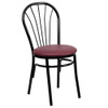 Hercules Dining Chair, Black Back, 16 in W 20" L 34-1-2" H  XU-698B-BGV-GG