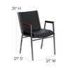 HERCULES Series Heavy Duty Black Vinyl Stack Chair with Arms,PK4  4-XU-60154-BK-VYL-GG