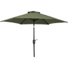7.5 Ft. Aluminum Tilt/Crank Heather Green Patio Umbrella - PFAS Free 811207