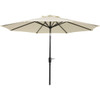 9 Ft. Aluminum Tilt/Crank Cream Patio Umbrella - PFAS Free 847533