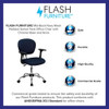Mesh Task Chair, 17-1-4" to 21", Fixed Arms, Navy  H-2376-F-NAVY-ARMS-GG