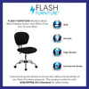 Flash Furniture Task Chair, 17-1-4" to 21", Black H-2376-F-BK-GG