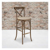 Flash Furniture Antique Cross Back Barstool,PK2 2-XA-X-BAR-GO-BC-GG