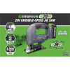 Genesis 20V Cordless Jig Saw Kit with 2.0 Ah Battery & Charger GLJS20B 350775